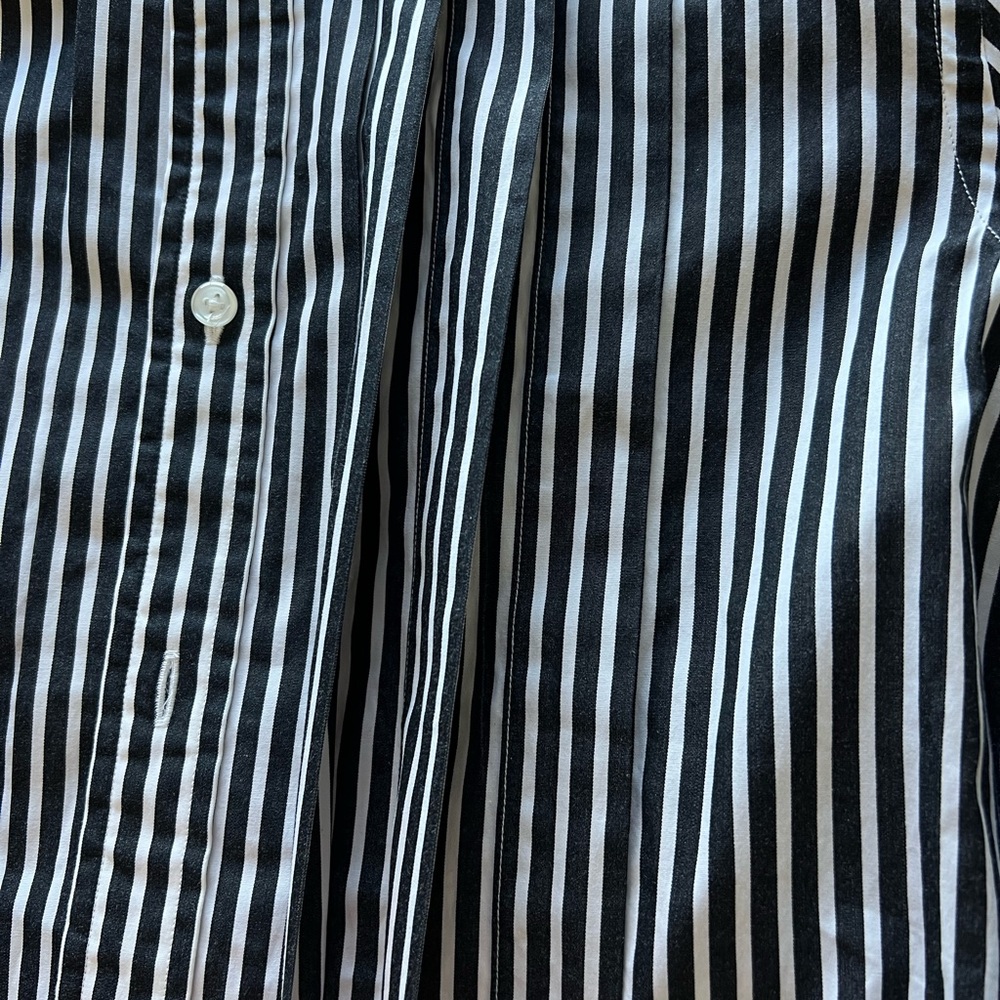 Ralph Lauren Black and White Striped Women’s Shirt - Picture 2 of 6
